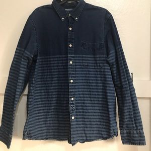 Arizona Denim Stripe Long Sleeve Shirt | Large